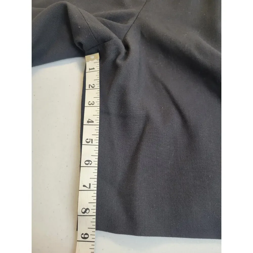 Vintage J. H. Collectibles Black Chino Lined Pleated Shorts 80s 90s‎ Women's 10P